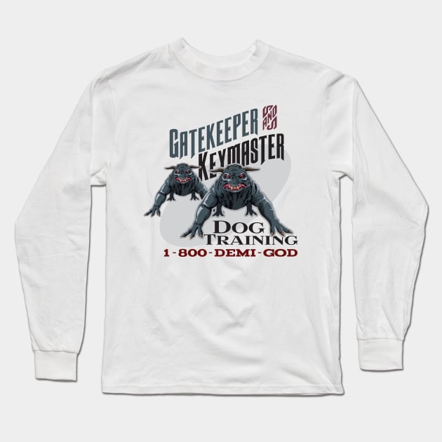 Gatekeeper and KeyMaster Dog Training Long Sleeve T-Shirt by MindsparkCreative